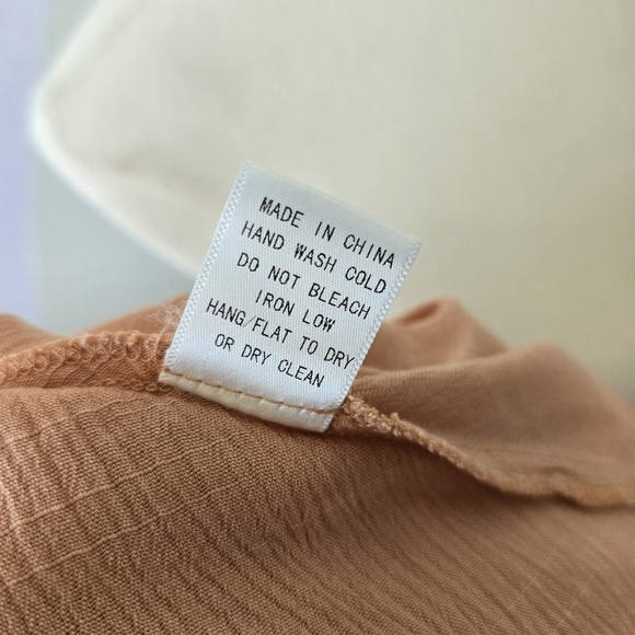 ODDY | Large | Peach Floral Lace Ruffle Babydoll Top - Picture 6 of 9